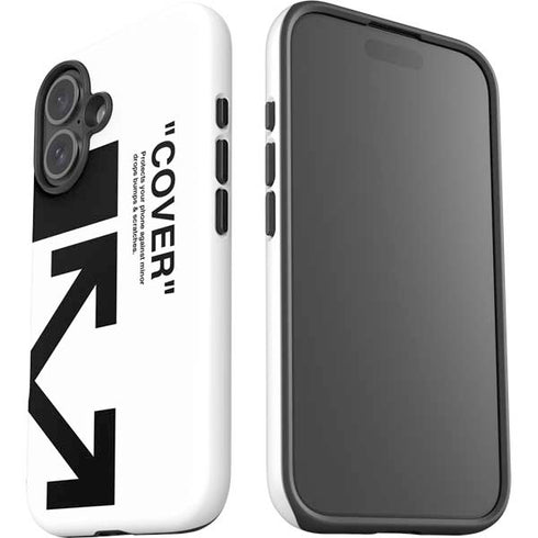 Black and White Arrows iPhone 16 Plus Impact Case